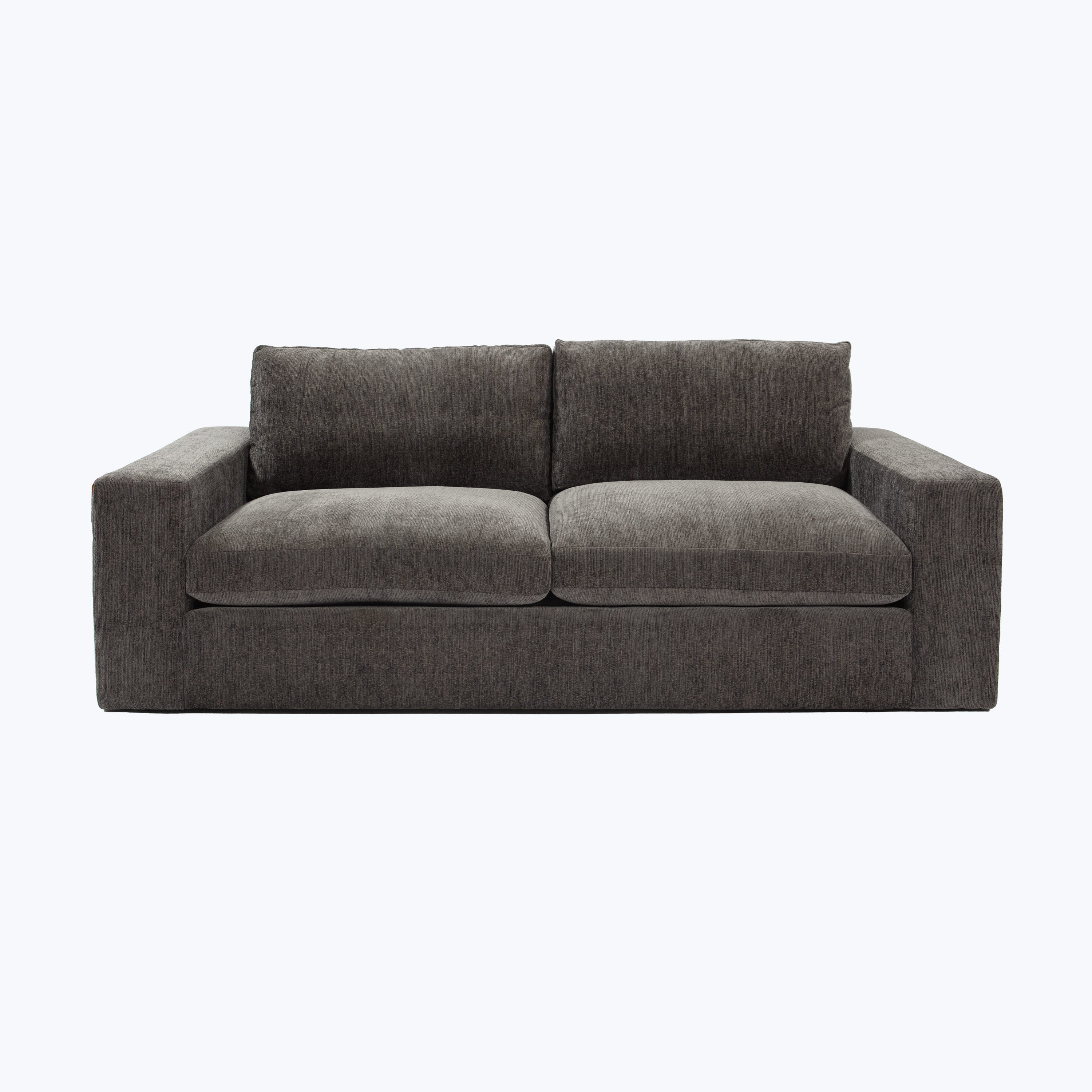 Barclay Sofa 93" W / Teddy, Cotton Blend / Charcoal