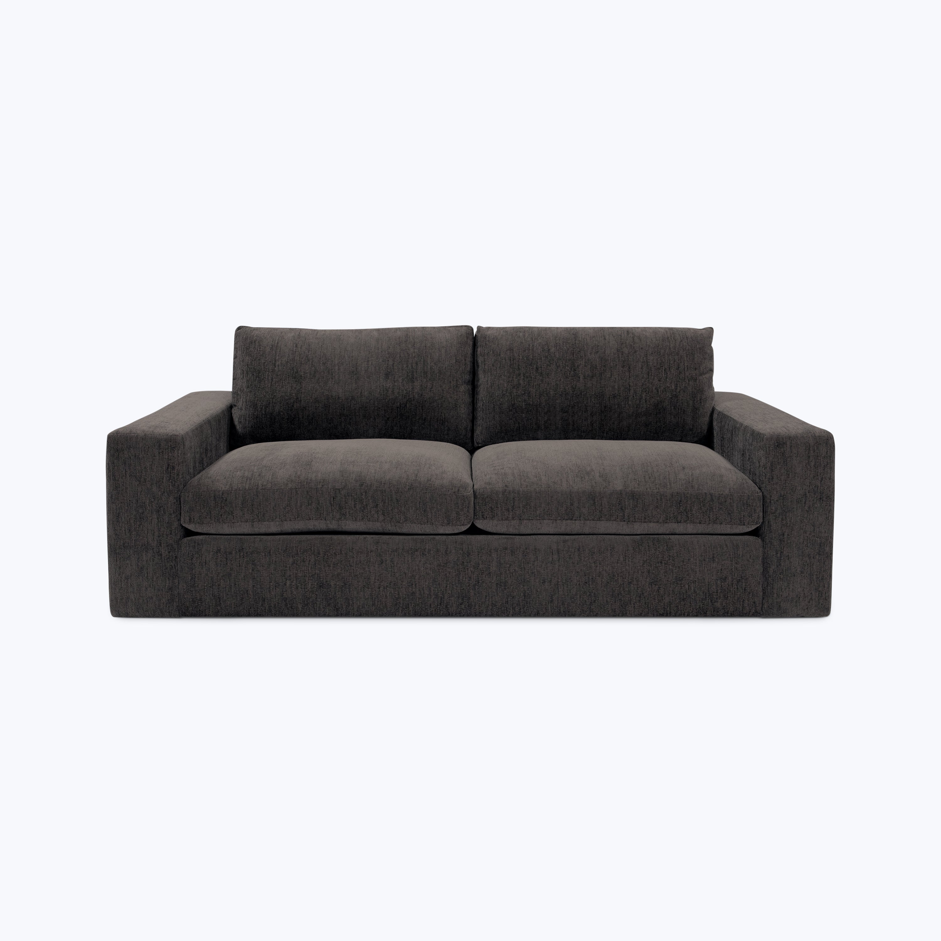 Barclay Sofa 93" W / Teddy, Cotton Blend / Charcoal