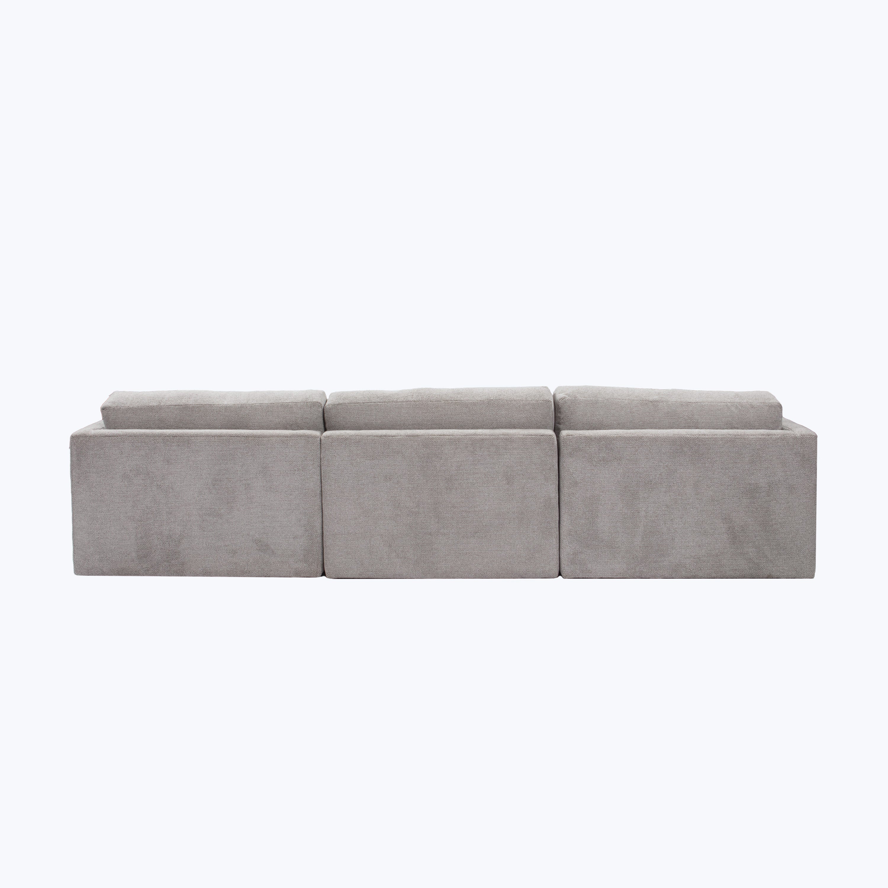 Bond Street Chaise Sectional Left-Chaise / Snoopy, Plush Woven / Feather