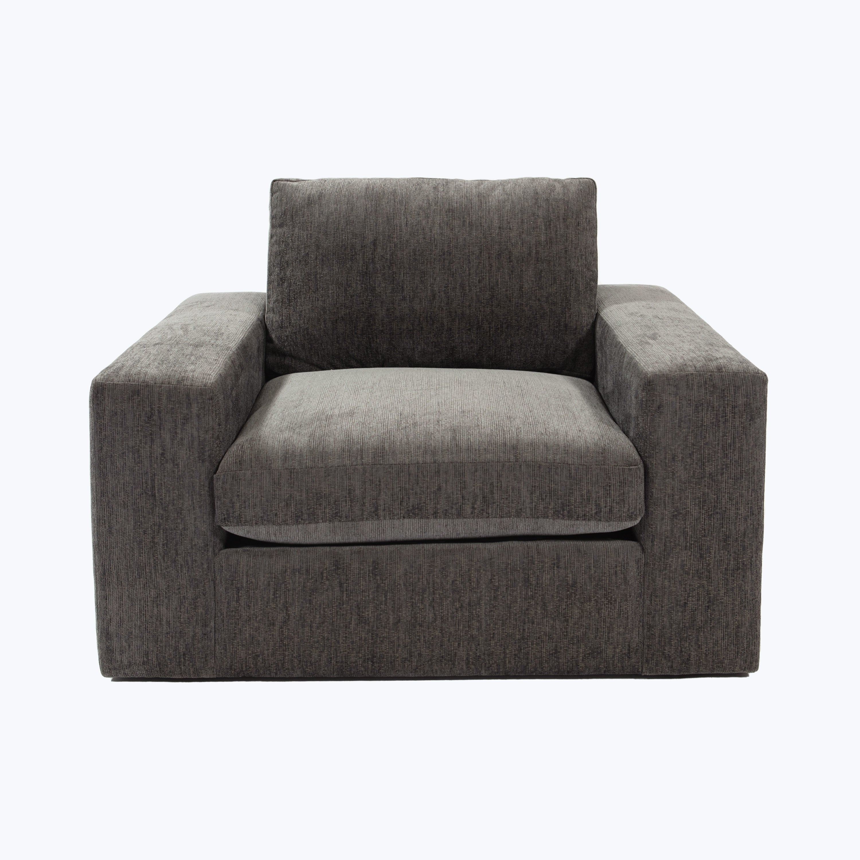 Barclay Chair Teddy, Cotton Blend / Charcoal