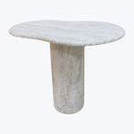 Puddle Travertine Side Table | Grey Medium
