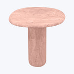 Puddle Travertine Side Table | Rosso Low