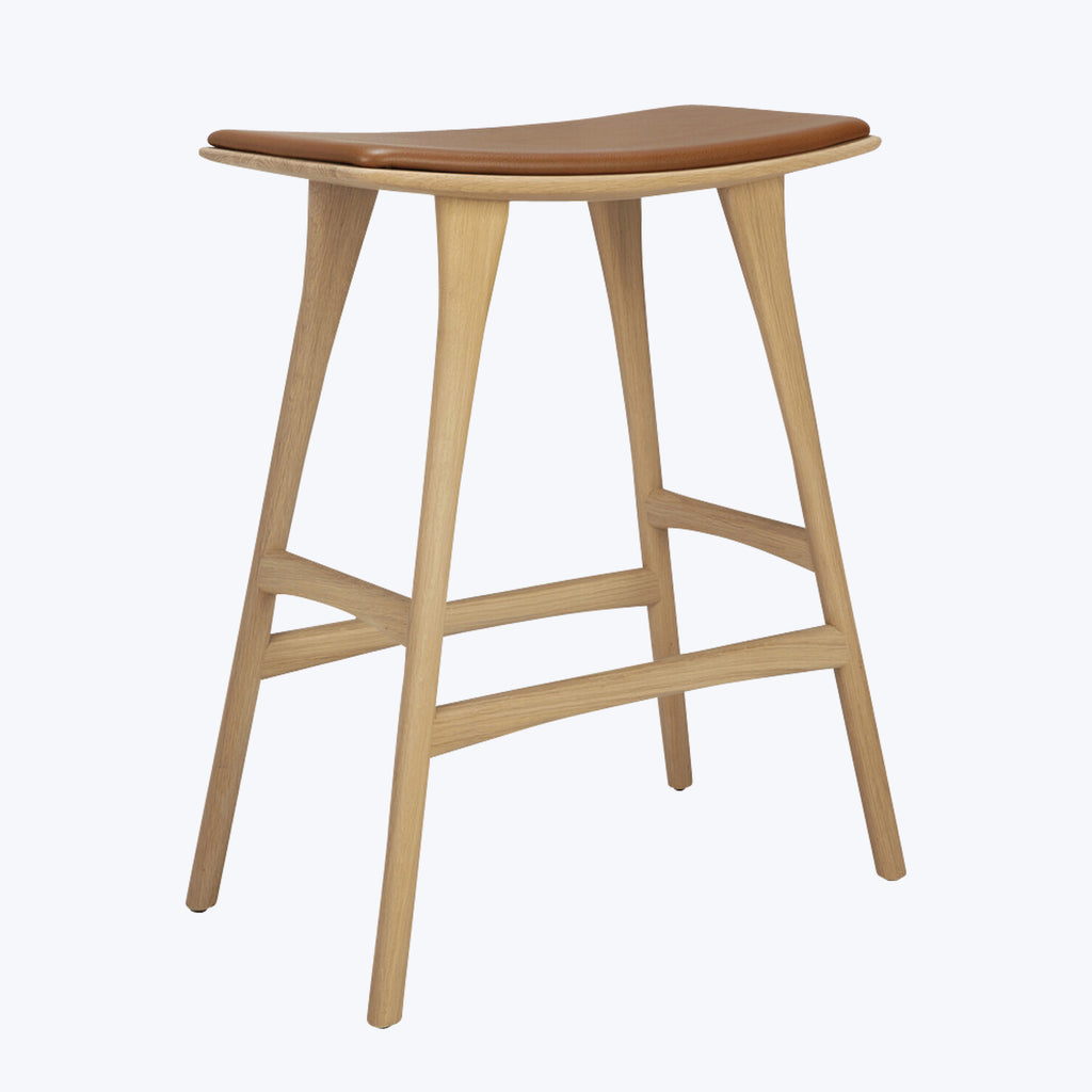 Osso Upholstered Counter Stool Oak