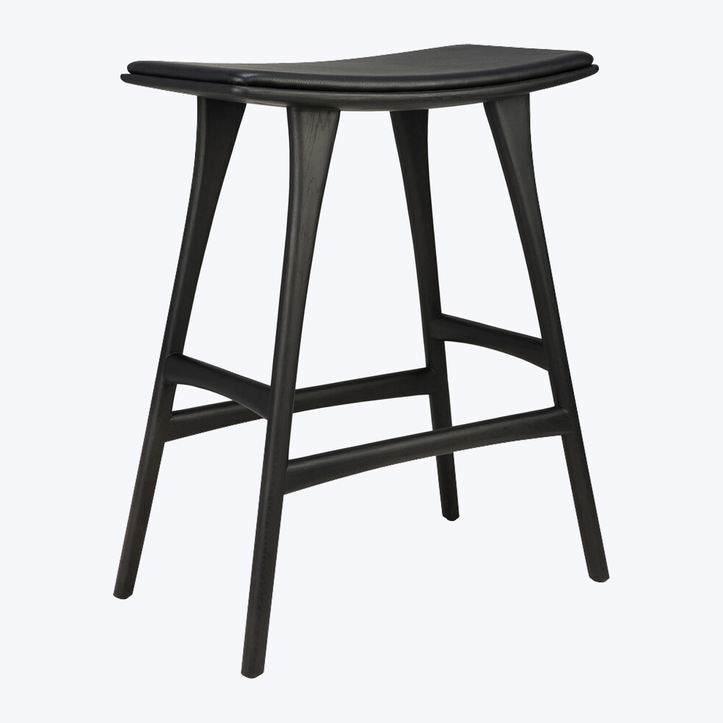 Osso Upholstered Counter Stool Oak Black