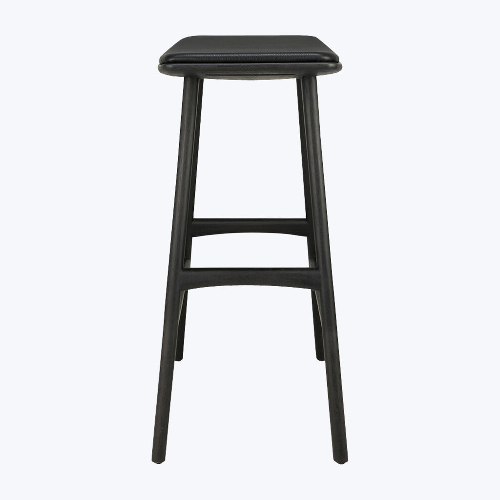 Osso Upholstered Counter Stool Oak Black