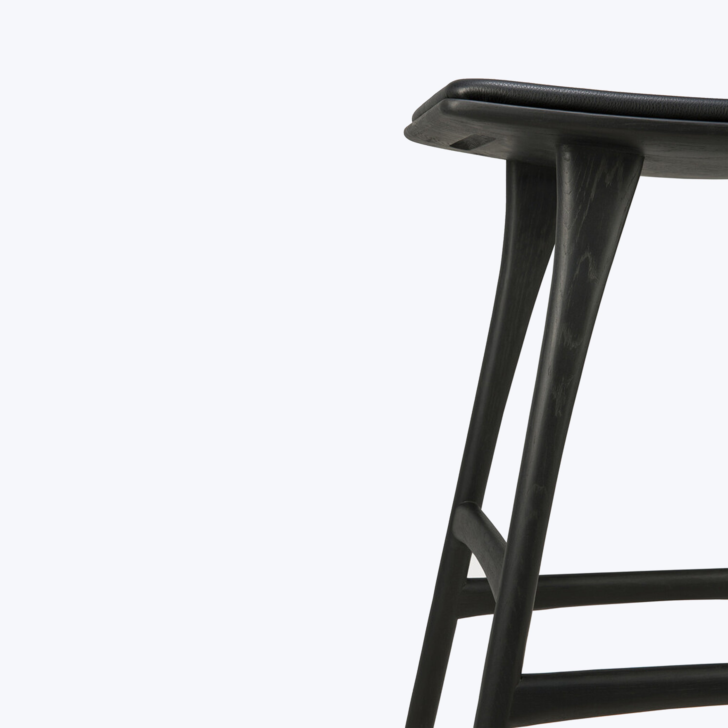 Osso Upholstered Counter Stool Oak Black