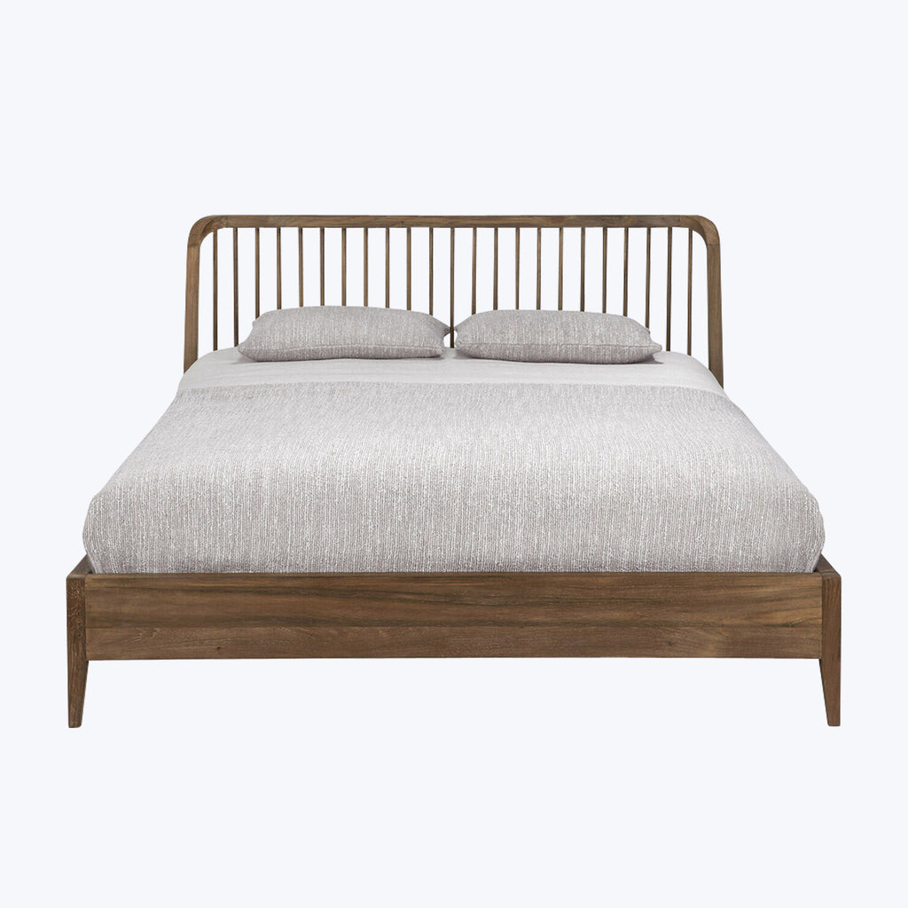 Teak Spindle Bed Queen