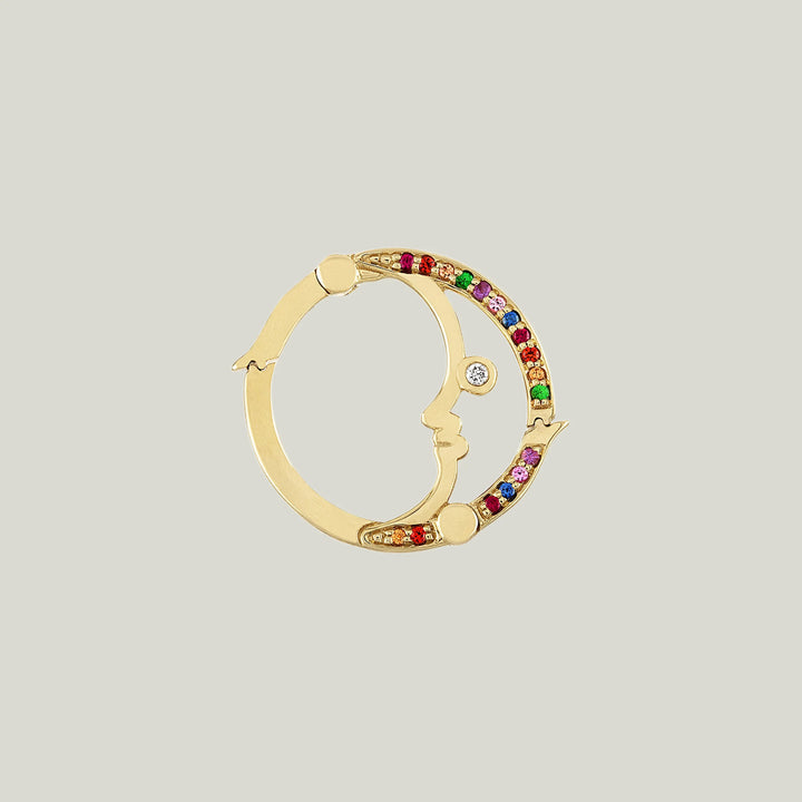 Moon Double Sided Motif Lock Enhancer and Pink In Sync Bracelet