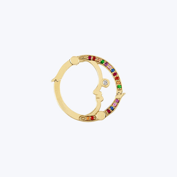 Moon Double Sided Motif Lock Enhancer and Pink In Sync Bracelet