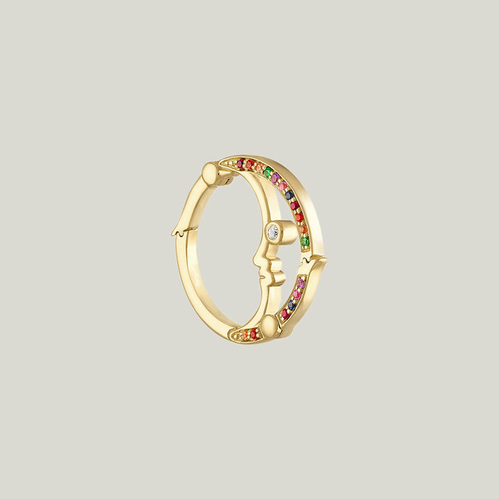 Moon Double Sided Motif Lock Enhancer and Pink In Sync Bracelet