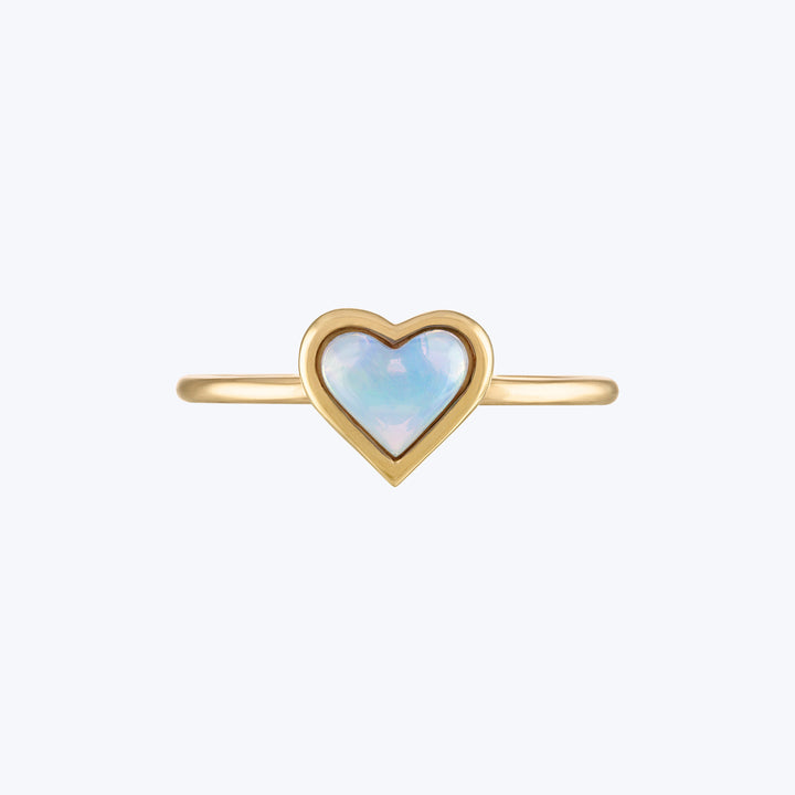 Heart Nesting Ring in Rainbow Sapphires