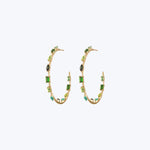 Large Green Goddess Hoops