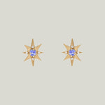 Small Starburst Stud in Tanzanite