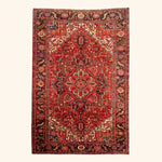 Traditional Perisan Heriz Wool Rug - 7'8" x 11'5"