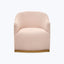 Ava Wood Plinth Swivel Chair Brevard Rose