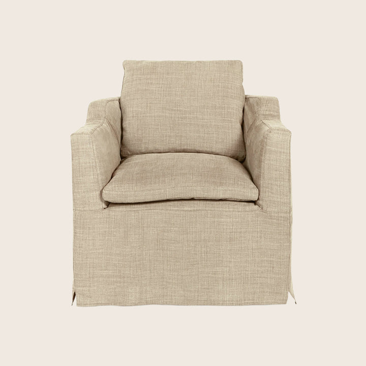 Havana Slipcover Chair J.D. Rye Pewter