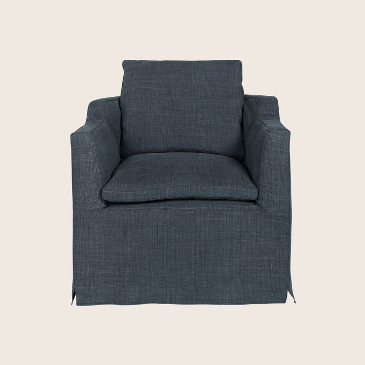 Havana Slipcover Chair J.D. Rye Midnight Blue