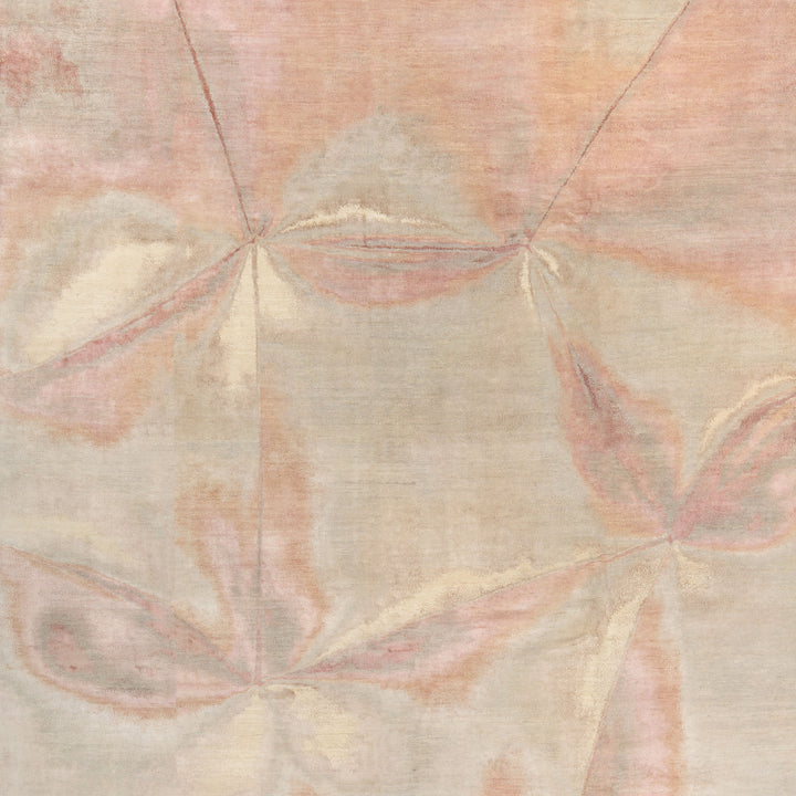 Contemporary Silk Wool Blend Rug Pink / 9x12