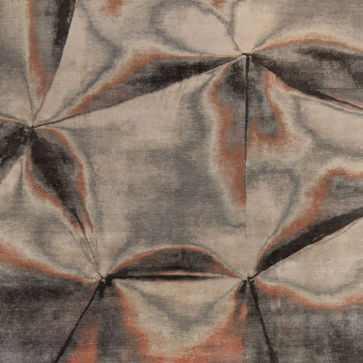 Contemporary Silk Wool Blend Rug Denim / 8x10