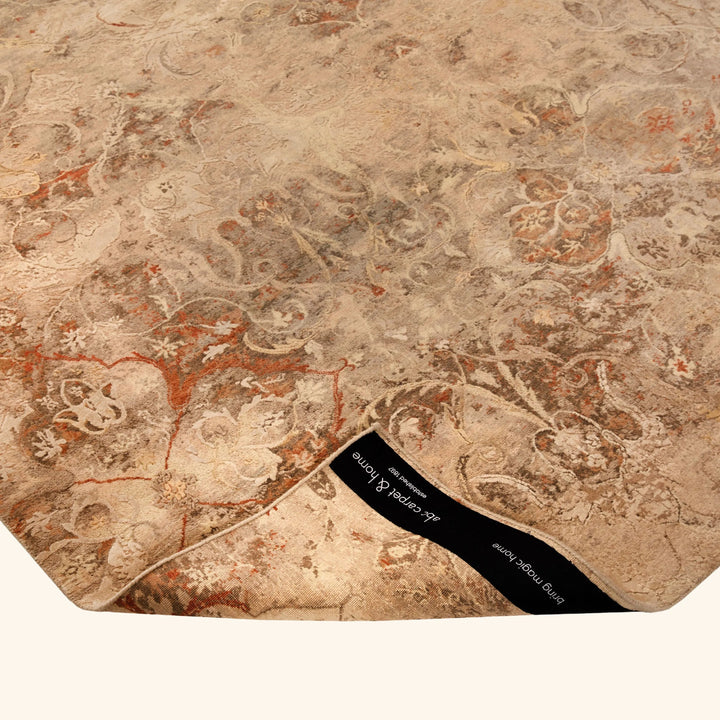 Natural Contemporary Silk Wool Blend Rug - 8' x 10'