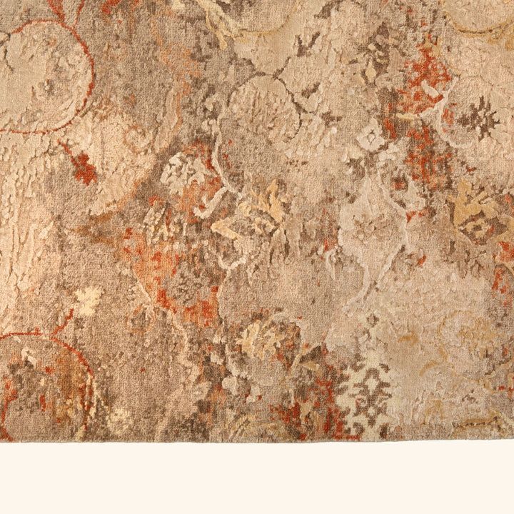 Natural Contemporary Silk Wool Blend Rug - 8' x 10'