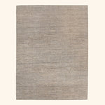 Grey Textured Silk Wool Blend Rug - 8' x 10'