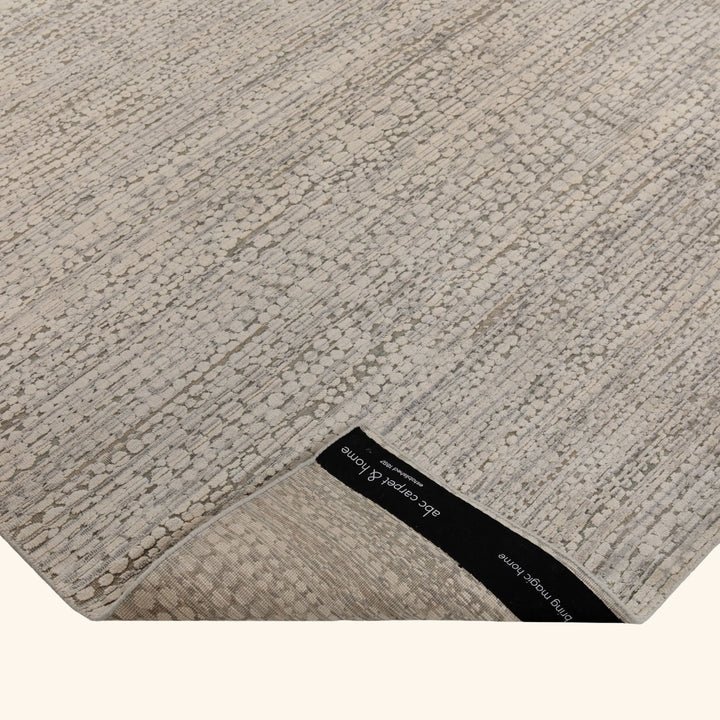 Grey Textured Silk Wool Blend Rug - 8' x 10'