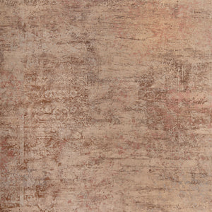 Image for Pink Contemporary Silk Wool Blend Rug - hover