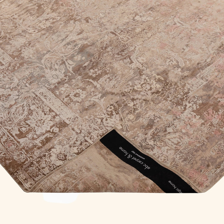 Image for Pink Contemporary Silk Wool Blend Rug