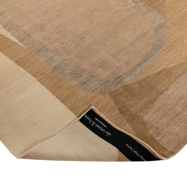 Brown Contemporary Wool Rug - 8' x 10'