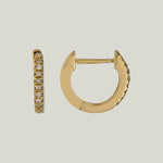 14K YG Diamond Huggies 8mm