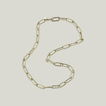 14K YG Paperclip Link Necklace 18"