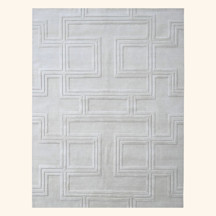 Solid Wool Art SIlk Blend Rug - 8' x 10'