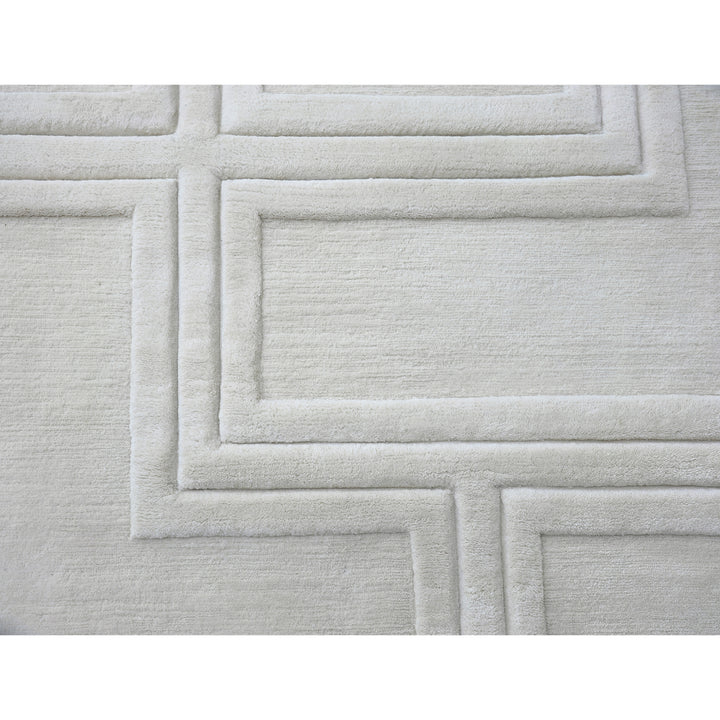 Solid Wool Art SIlk Blend Rug - 8' x 10'