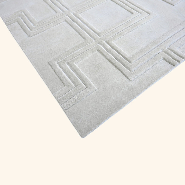 Solid Wool Art SIlk Blend Rug - 8' x 10'