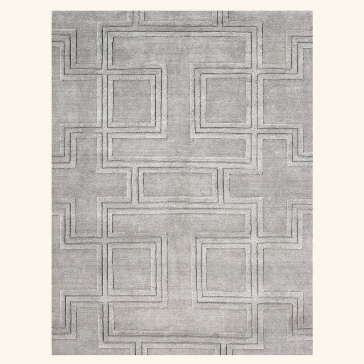 Solid Wool Art SIlk Blend Rug - 8' x 10'
