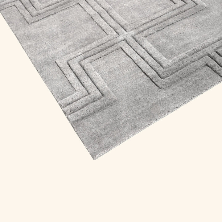 Solid Wool Art SIlk Blend Rug - 8' x 10'