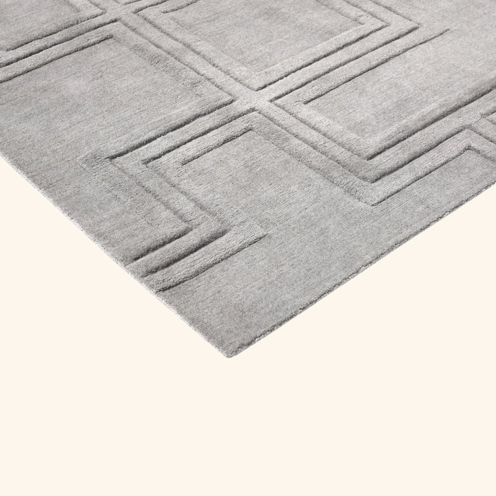 Solid Wool Art SIlk Blend Rug - 8' x 10'