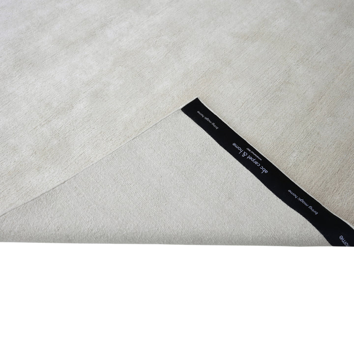 Ivory Solid Alpaca Wool Rug - 8' x 10'