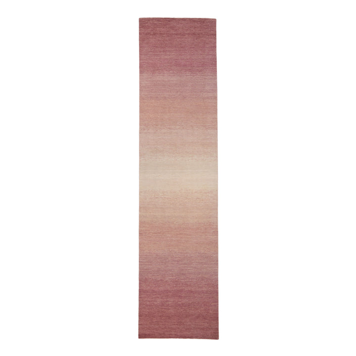 Pink Ombre Wool Runner - 3' x 12'