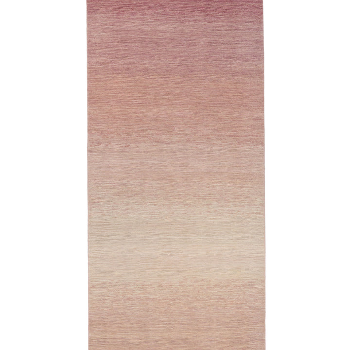 Pink Ombre Wool Runner - 3' x 12'