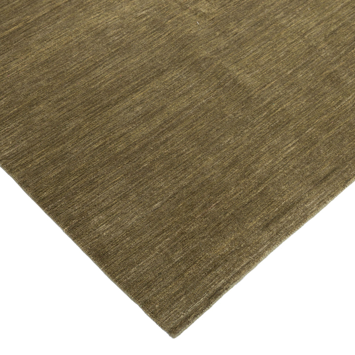 Green Textured Silk Wool Blend Rug - 8' x 10'