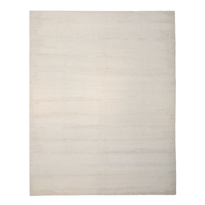 White Textured Wool Rug - 8' x 10'