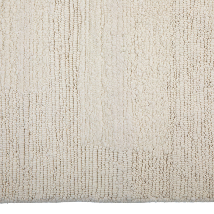 White Textured Wool Rug - 8' x 10'