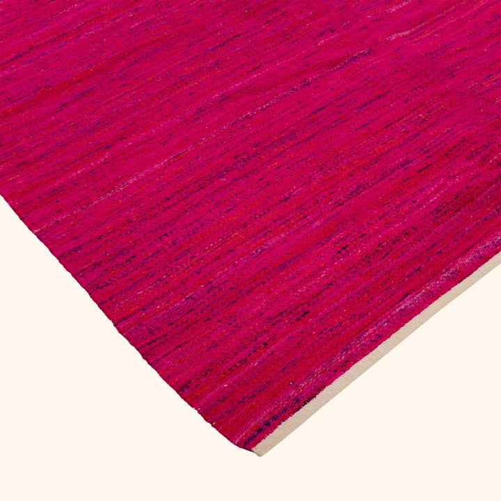 Pink Dhurry Silk Rug - 10' x 14'