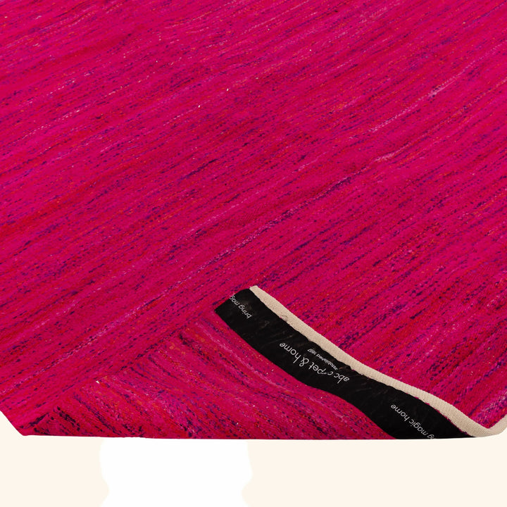 Pink Dhurry Silk Rug - 10' x 14'