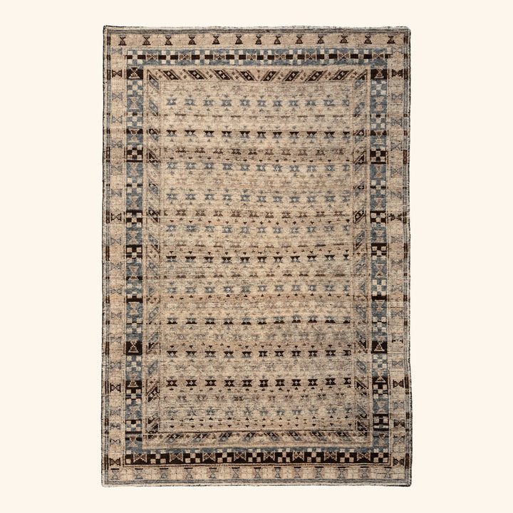Grey Traditional Wool Rug 6x9