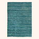 Blue Kilim Silk Wool Tweed Rug - 10' x 14'