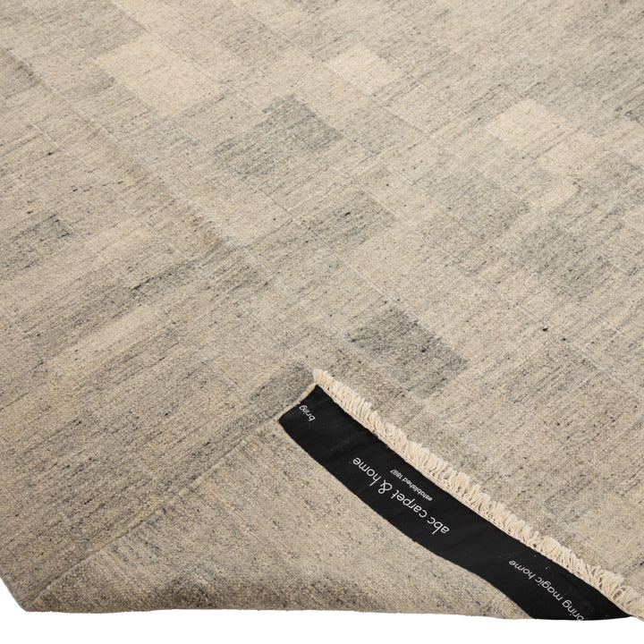 Grey Flatweave Wool Rug - 8' x 10'