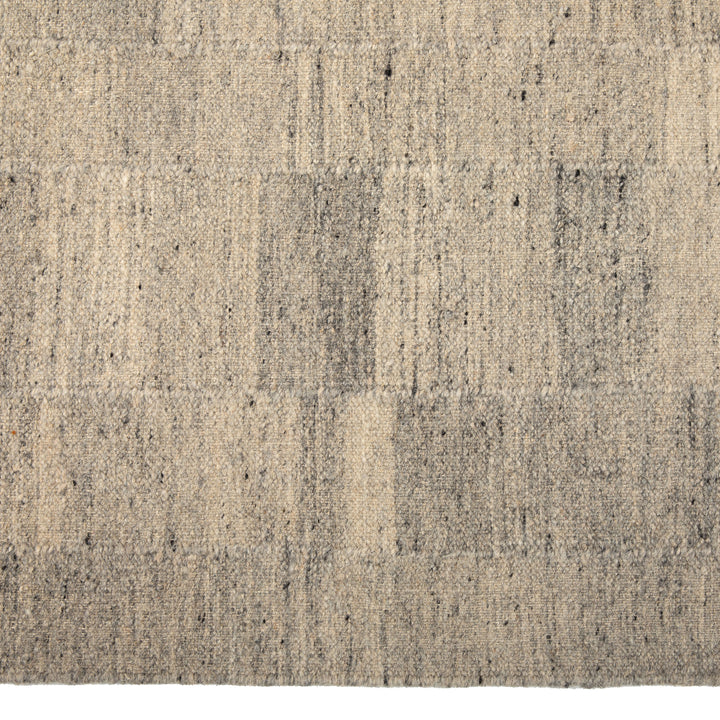 Grey Flatweave Wool Rug - 8' x 10'